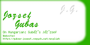 jozsef gubas business card